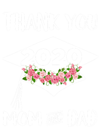 Floral Graduation Cap Thank You Mom And Dad Pink Roses Gift Kids Hoodie