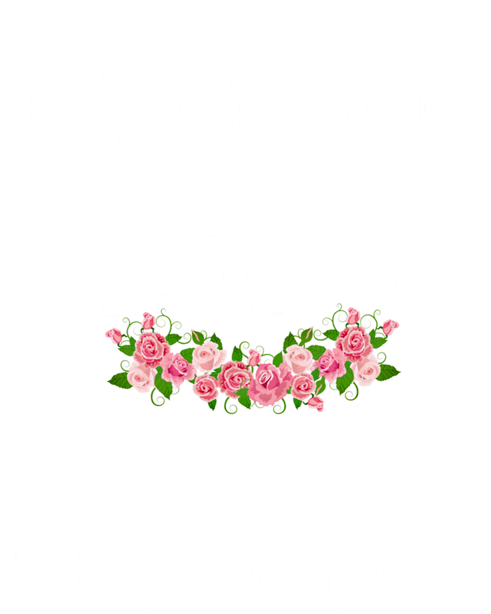 Floral Graduation Cap Thank You Mom And Dad Pink Roses Gift Kids Hoodie