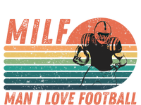 Milf I Love Football Retro Vintage Distressed Sunset Gift T-Shirt