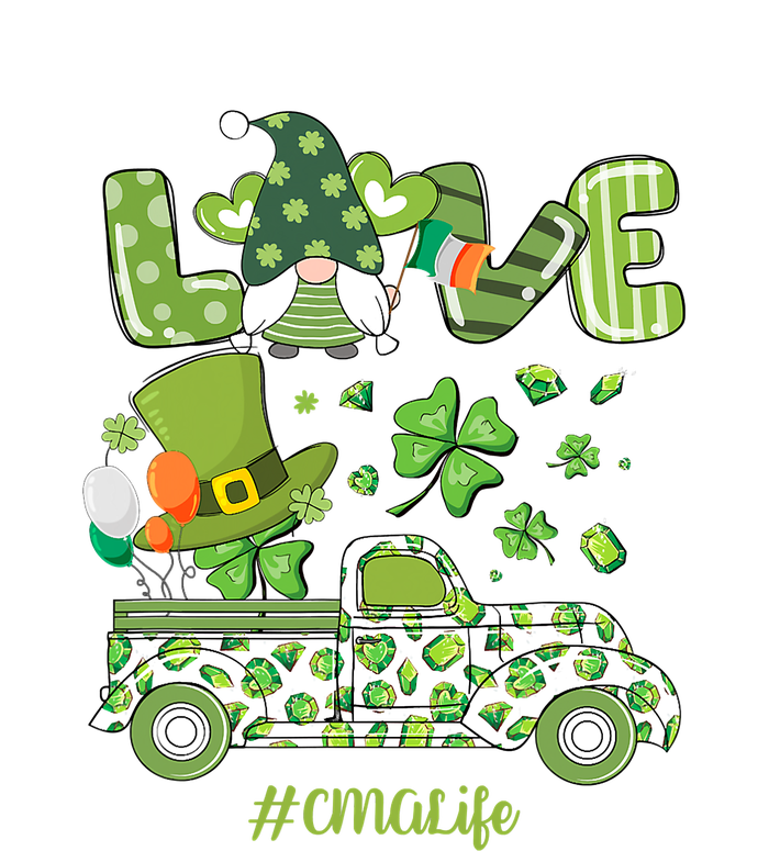 Gnome Shamrock Truck Love CMA Life Nurse St Patricks Day Coaster