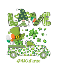 Gnome Shamrock Truck Love NICU Nurse Nursing St Patricks Day V-Neck T-Shirt