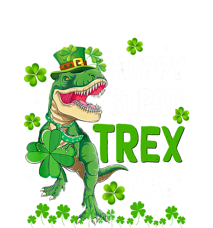 Happy St Pat Trex Patricks Day Boys Men Dinosaur TRex Performance Fleece Hoodie