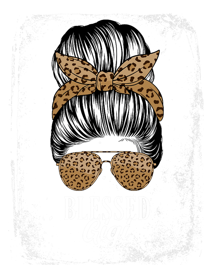 Blessed Gigi Messy Hair Bun Leopard Pattern Mother's Day Doggie Tank