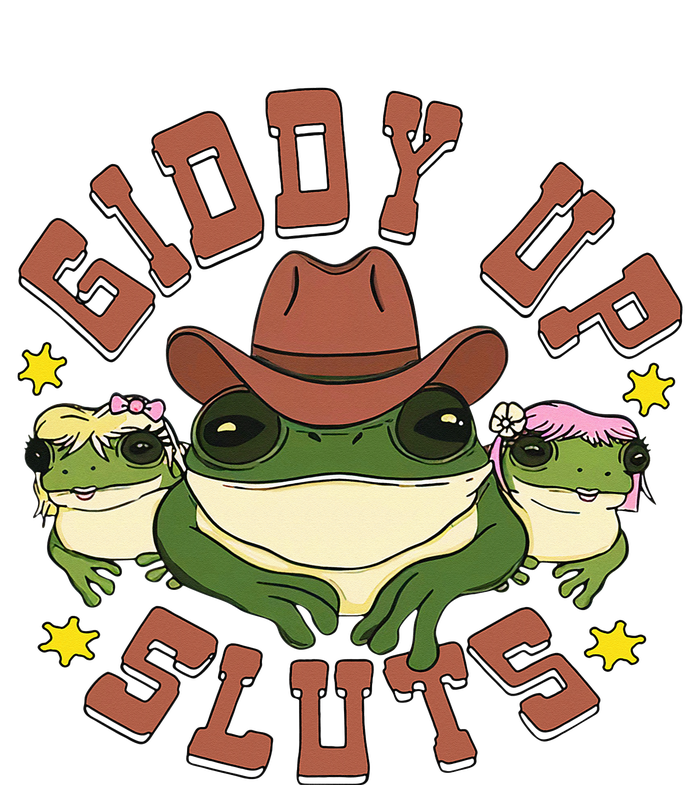 Giddy Up Sluts Western Cowgirl Ranch Rodeo Frog Poster