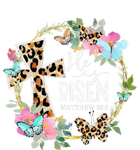 He's Risen Easter Day Jesus Cross Religious Christian Flower Tall T-Shirt