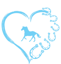 Funny Horseshoe Heart Cute Horse Mom Horseback Riding Gift Doggie Tank