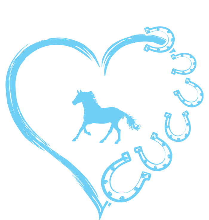 Funny Horseshoe Heart Cute Horse Mom Horseback Riding Gift Doggie Tank