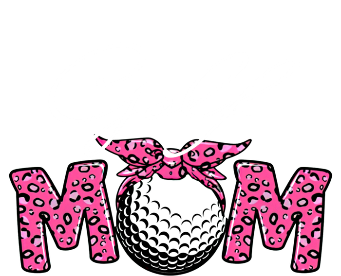 Funny Leopard Golf Mom Sport Love Mother's Day Gift Striped Beanie with Solid Band