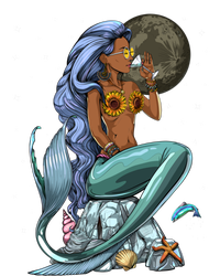 Ocean Mermaid Yemaya Orisha Goddess African Yoruba Religion Gift T-Shirt