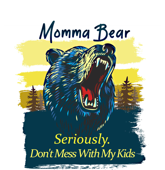 Funny Momma Grizzly Bear Attack Funny Gift Sustainable Beanie