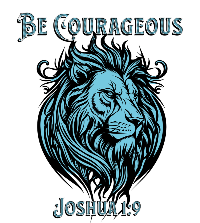 Christian Be Courageous Joshua 1:9 Faith Lion Of Judah Kids Hoodie