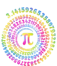 Pi Day Spiral Pi Tie Dye Numbers Math Pi Day 3.14 Insulated Varsity Jacket