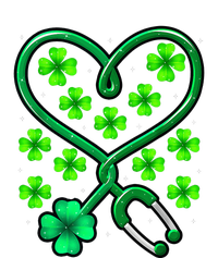 Shamrock Nurse St Patricks Day Stethoscope Heartbeat Clover T-Shirt