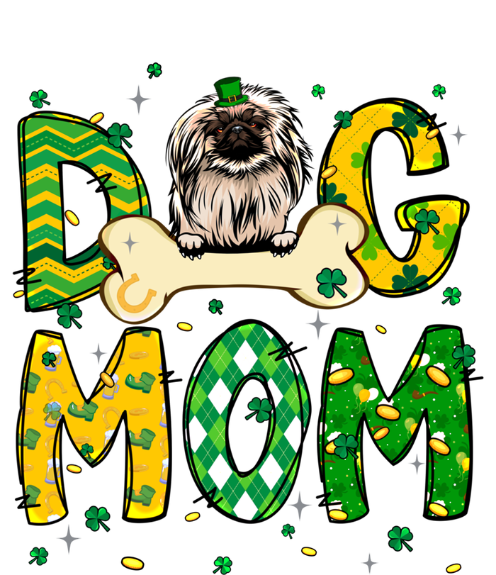 Pekingese Mom Dog Mom Shamrock St Patrick's Day Funny Gift Tie-Dye T-Shirt