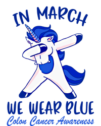 Funny Unicorn In March We Wear Blue Colon Cancer Awareness Gift Ladies Essential Tank