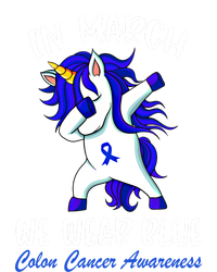 Funny Unicorn In March We Wear Blue Colon Cancer Awareness Meaningful Gift T-Shirt