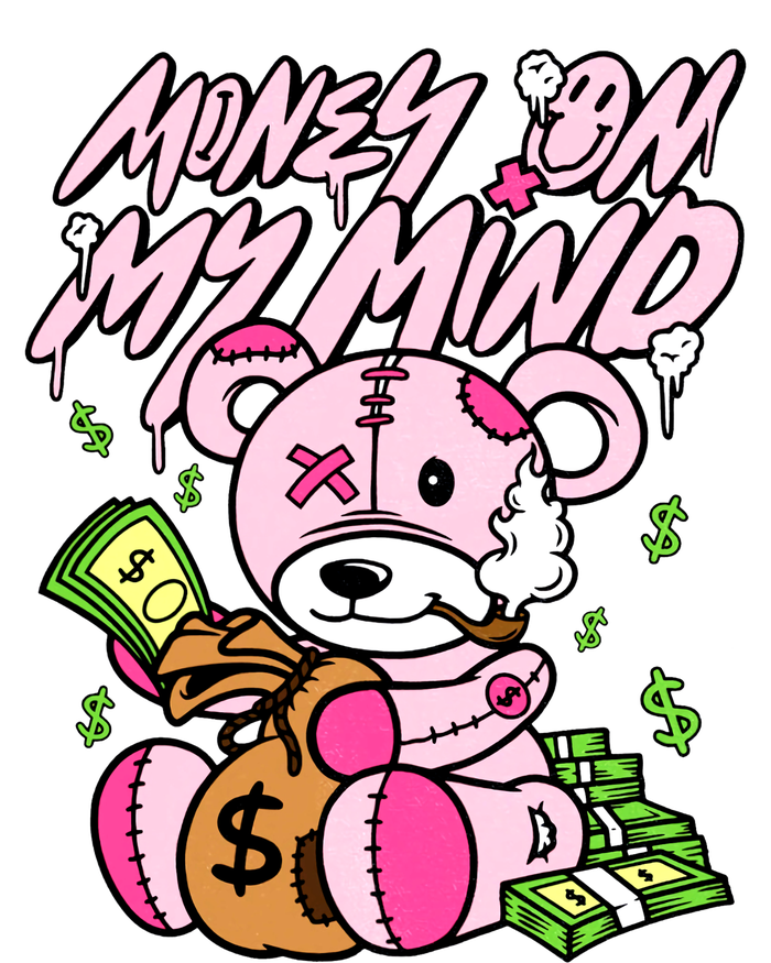 Money On My Mind Cool Bear Gang Swag Team Matching Sneaker Gift Idea Trending Button