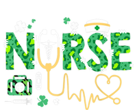 Leopard Nurse Stethoscope Scrub St Patricks Day Irish Nurses T-Shirt