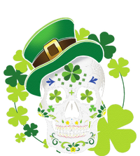 Sugar Skull Clover Skeleton Shamrock Irish Saint Patricks Grommeted Golf Towel