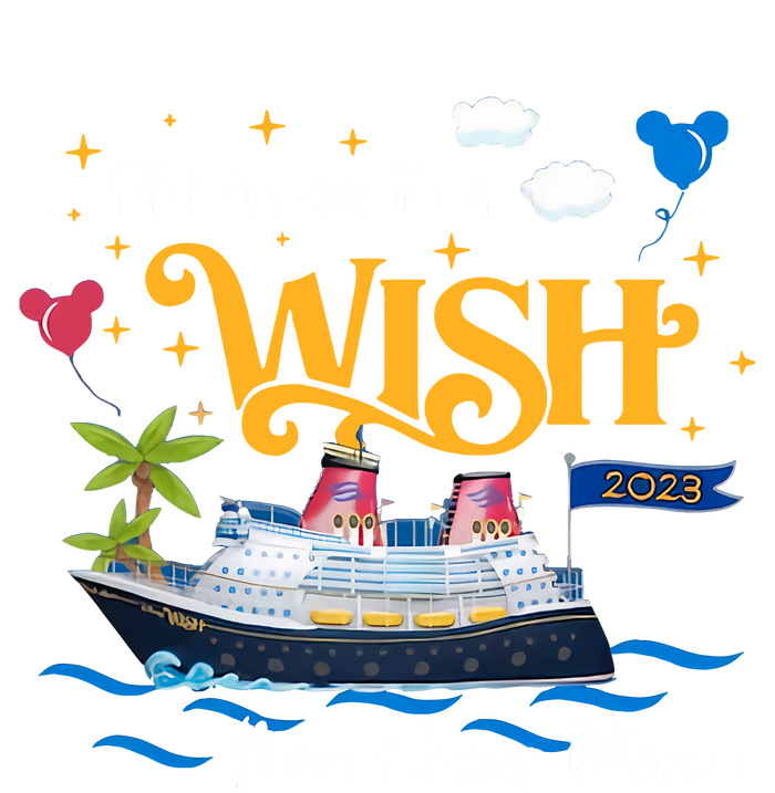 A Dream Is A Wish Your Heart Make Cruise Cruising Trip Vacation Gift Idea Striped Beanie with Solid Band