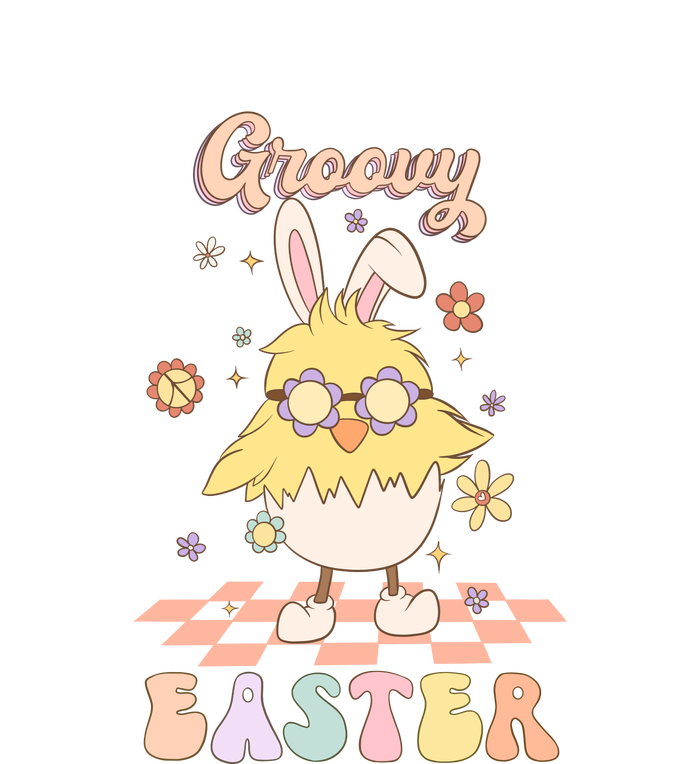 Groovy Easter Funny Chick Retro Easter Day PosiCharge Competitor Tank