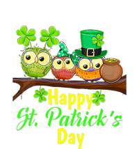 Happy St. Patrick's Day Cute Owls V-Neck T-Shirt