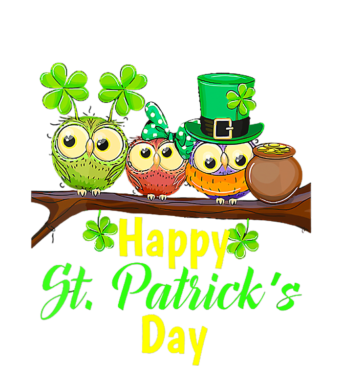 Happy St. Patrick's Day Cute Owls V-Neck T-Shirt