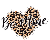 Love Heart Leopard Print Be Mine Kids Long Sleeve Shirt