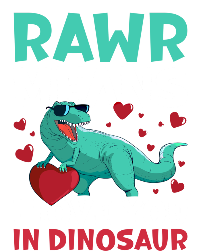 Rawr Means I Love You In Dinosaur Great Gift Full-Length Apron With Pockets