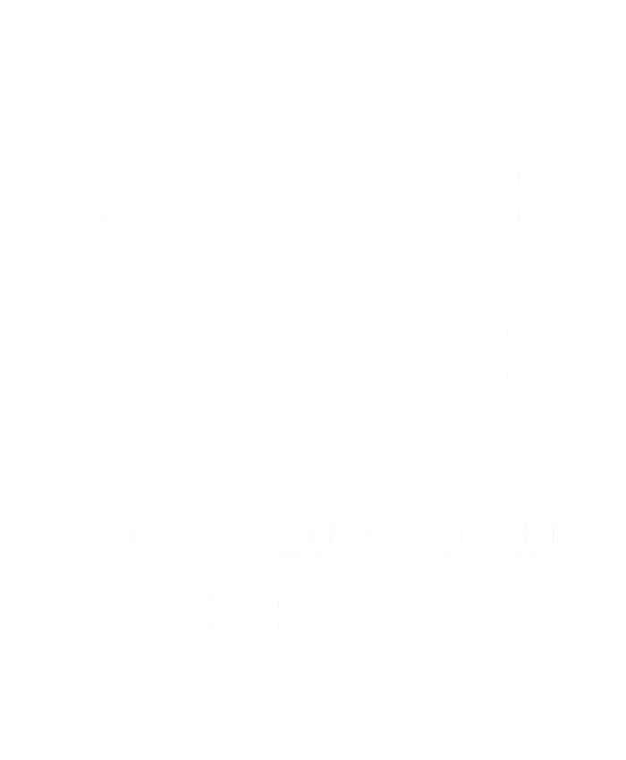 I Get My Attitude From My Freaking Awesome Dad Father's Day Funny Gift Sustainable Knit Beanie