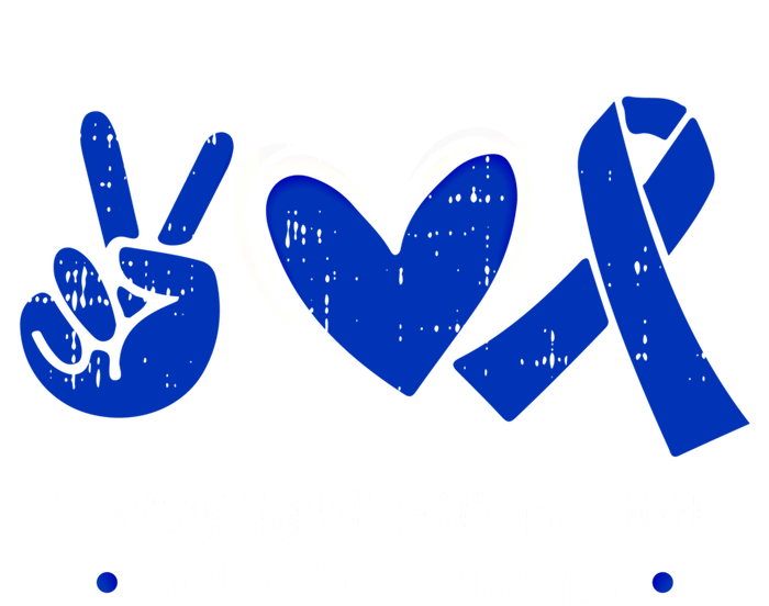 I Wear Blue For My Dad Colon Cancer Awareness Survivor Gift Cute Gift Valucap Bio-Washed Visor