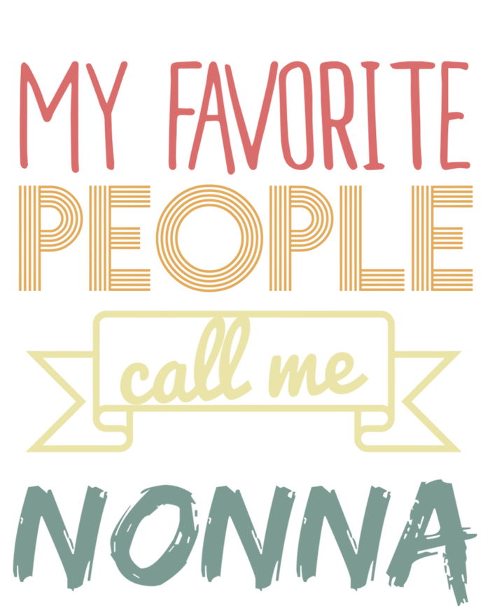 Retro My Favorite People Call Me Nonna Gift Grandma Gift Full-Length Apron With Pockets