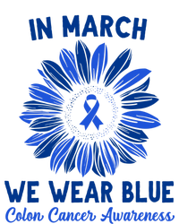 In March We Wear Blue For Colon Cancer Awareness Sunflower Funny Gift Kids Tie-Dye T-Shirt