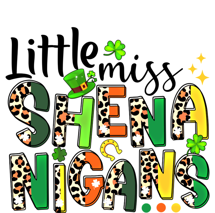 Little Miss Shenanigans Leopard Shamrock St Patrick's Day Gift Valucap Bio-Washed Visor