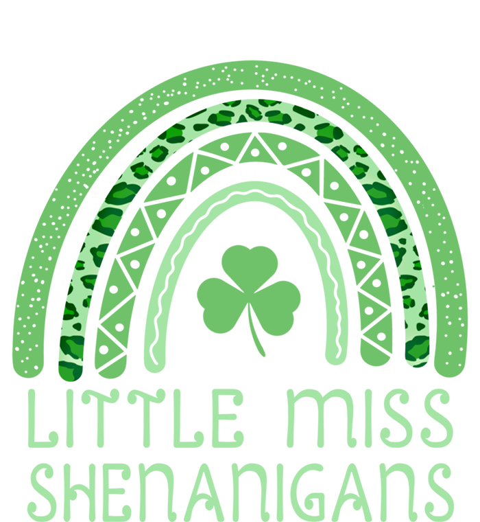 Little Miss Shenanigans St Patrick's Day Clover Rainbow Gift Hoodie