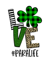 LOVE Paraprofessional Life St Patrick's Day Shamrock Leopard T-Shirt