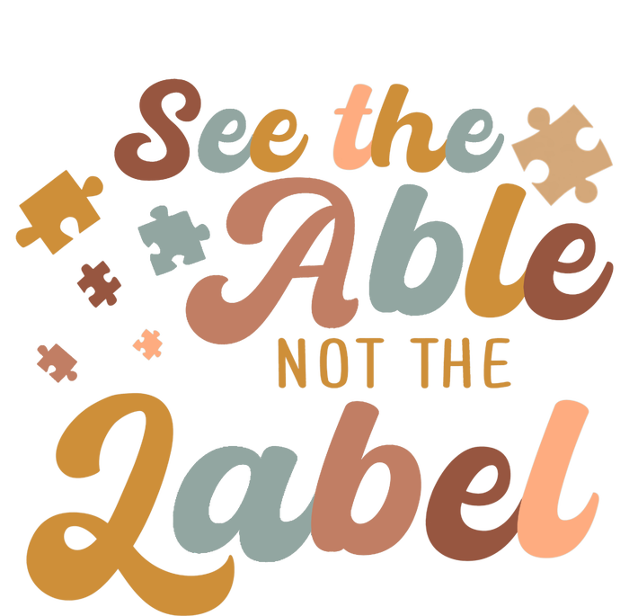 See The Able Not The Label Autism Awareness Day Puzzle Piece Hoodie