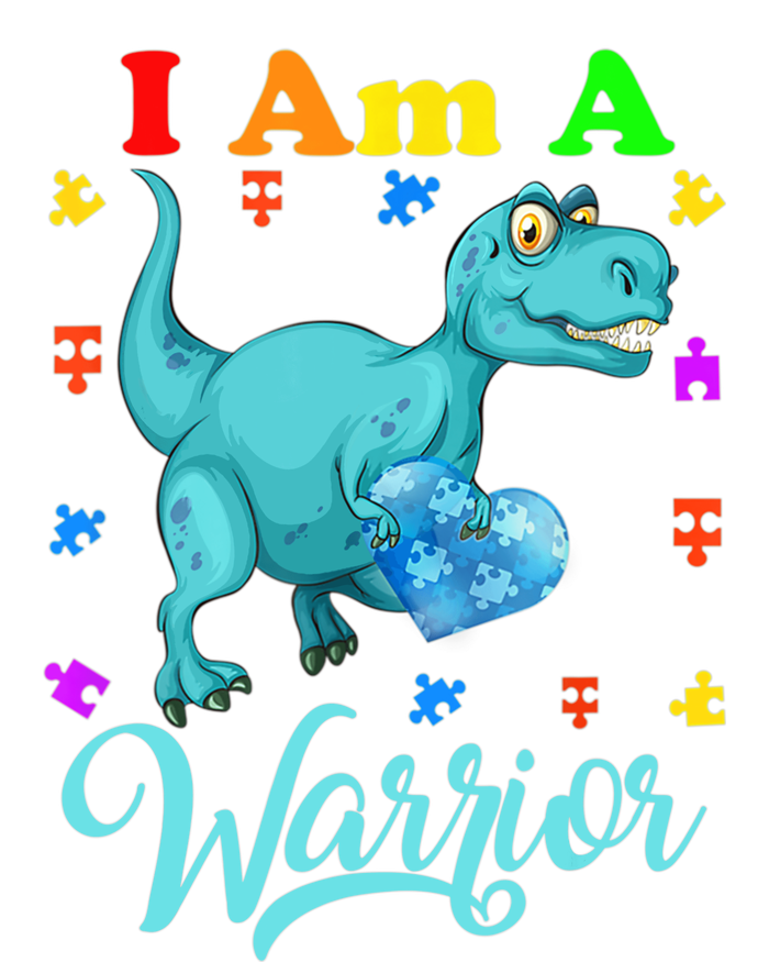 I Am A Warrior Autism Family TRex Dinosaur Autism Awareness Premium T-Shirt