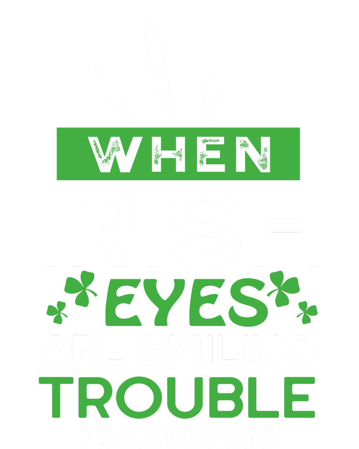 When Irish Eyes Are Smiling Trouble Is Brewing St Patrick's Day Pom Pom 12in Knit Beanie