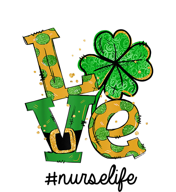 LOVE Shamrock Nurse Life Funny St Patrick's Day Cooling Performance Long Sleeve Crew