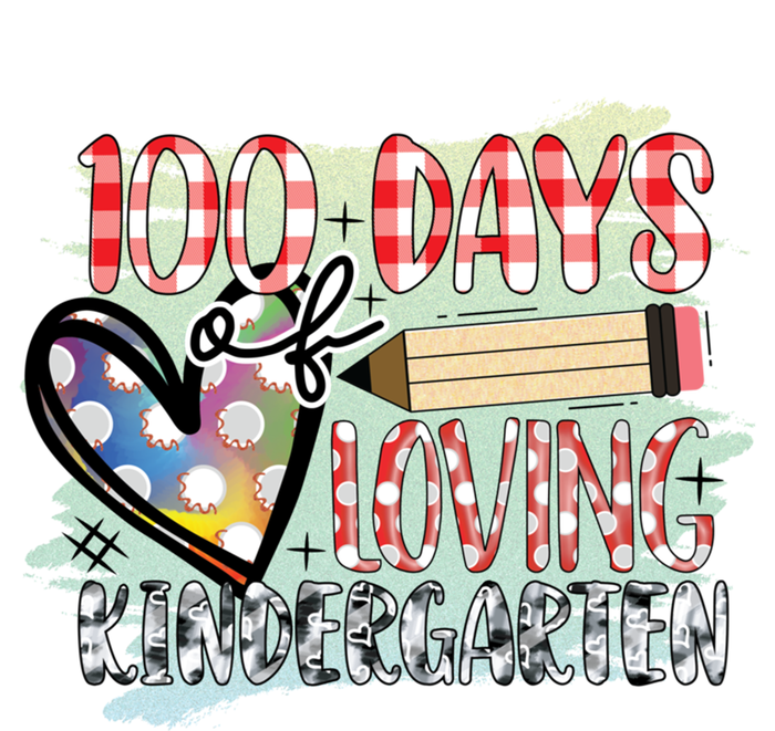 100 Day Of Loving Kindergarten 100 Days Of School Meaningful Gift Kids T-Shirt