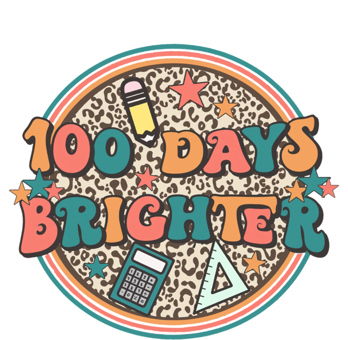 100 Days Brighter 100th Day Of School Teacher Smarter Gift Stripe Pom Pom Beanie