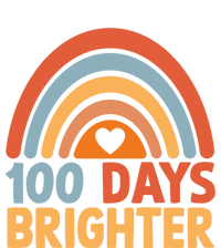 100 Days Brighter Teacher 100th Day Of School Rainbow Gift Women's T-Shirt