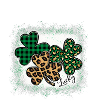 Lucky Bleached Leopard Shamrocks Irish Women Girl Flat Bill Trucker Hat