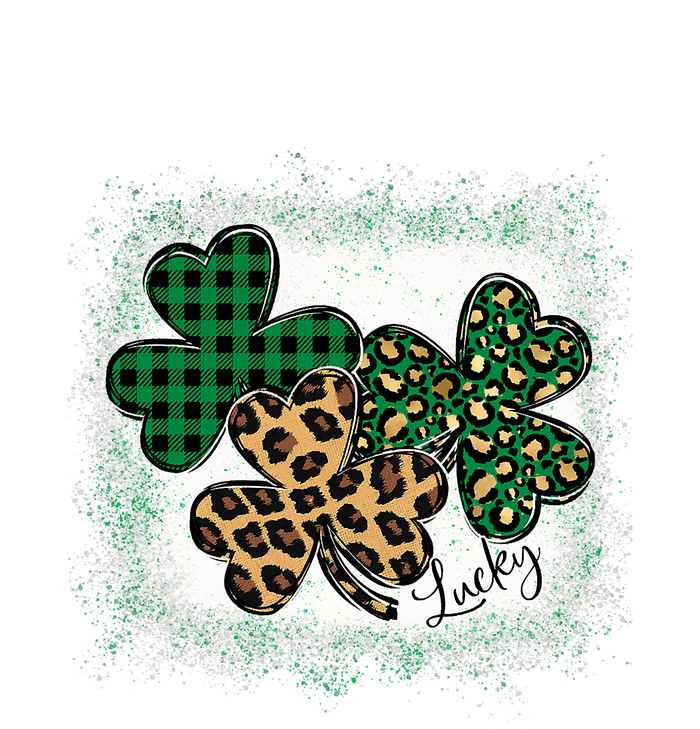 Lucky Bleached Leopard Shamrocks Irish Women Girl Flat Bill Trucker Hat