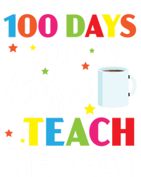 100 Days Of Coffee Teach Repeat 100 Days Of School Gift Full-Length Apron With Pockets