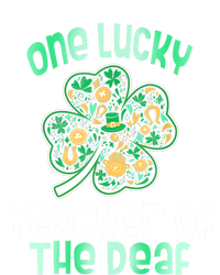 Shamrock One Lucky Teacher One Lucky Teacher Of The Deaf St Gift Hoodie