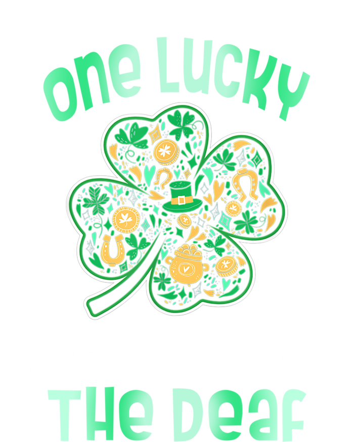 Shamrock One Lucky Teacher One Lucky Teacher Of The Deaf St Gift Hoodie