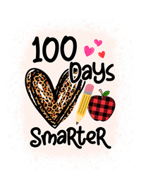 100 Days Smarter Leopard Bleached 100th Day School Teacher Gift Women's V-Neck T-Shirt