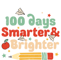 100 Days Smarter And Brighter Happy 100 Days Of School Groovy Gift Canvas